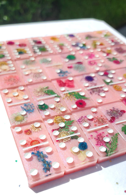 Rose flowers domino set