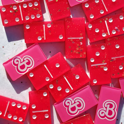 Pink Dominoe Set