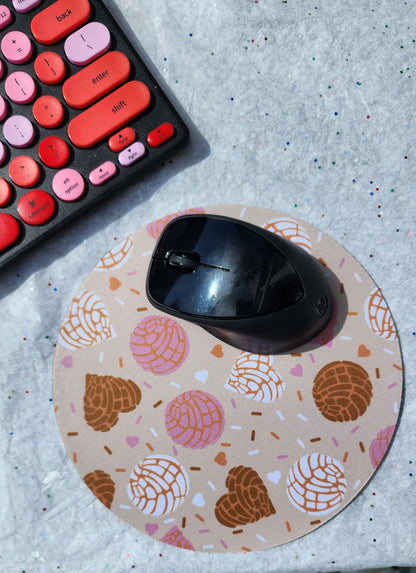 Concha Pan themed Round Mouse Pad