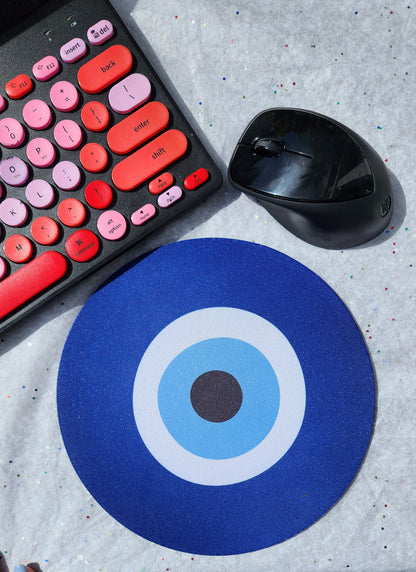 Evil Eye themed Round Mouse Pad